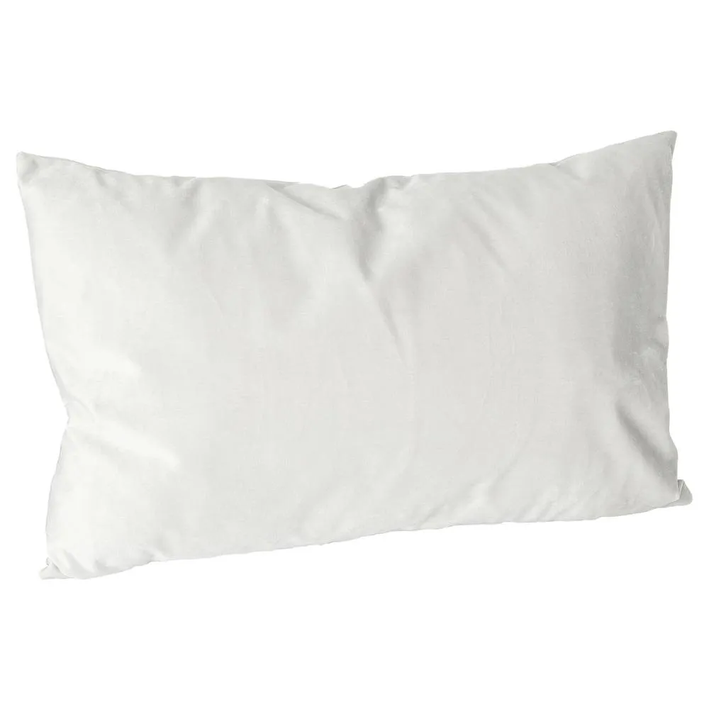 Nicola Spring Rectangle Velvet Cushion - 60cm x 40cm in Cream