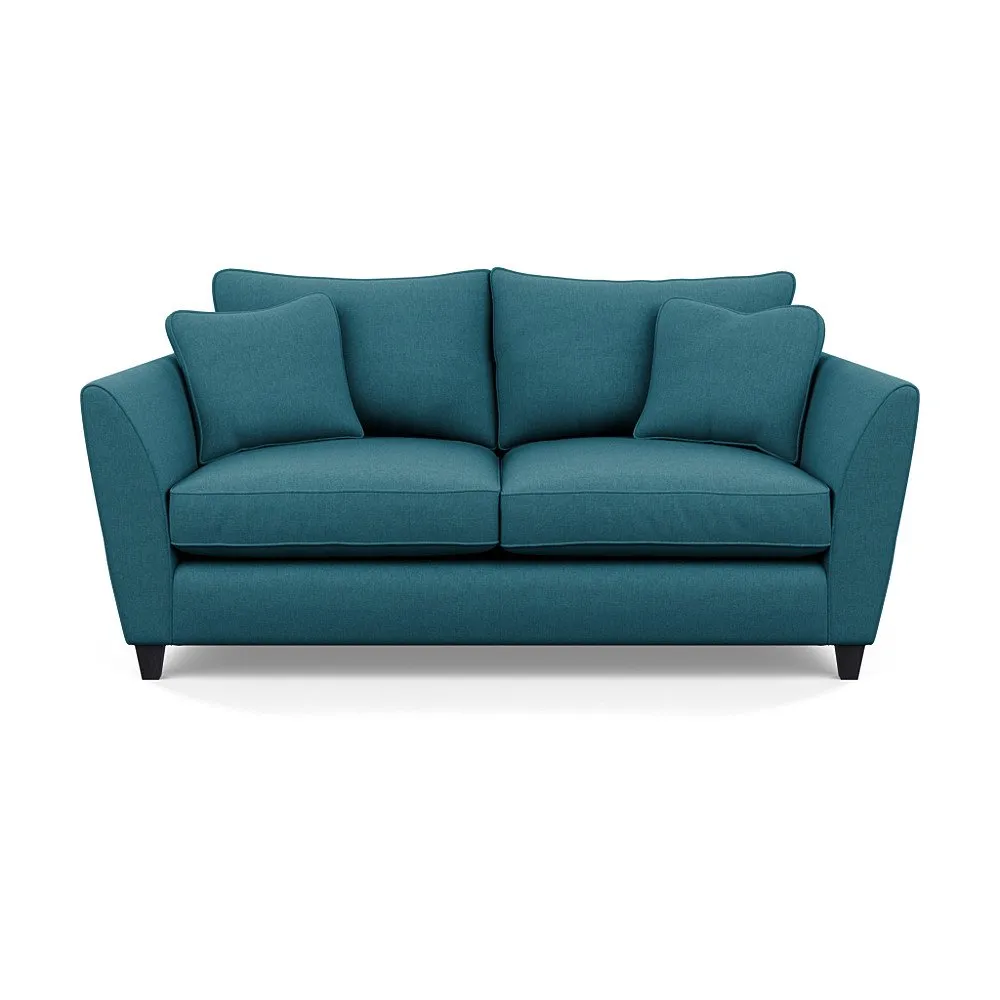 Heal's Torino 3 Seater Sofa Brushed Cotton Cadet Black Feet
