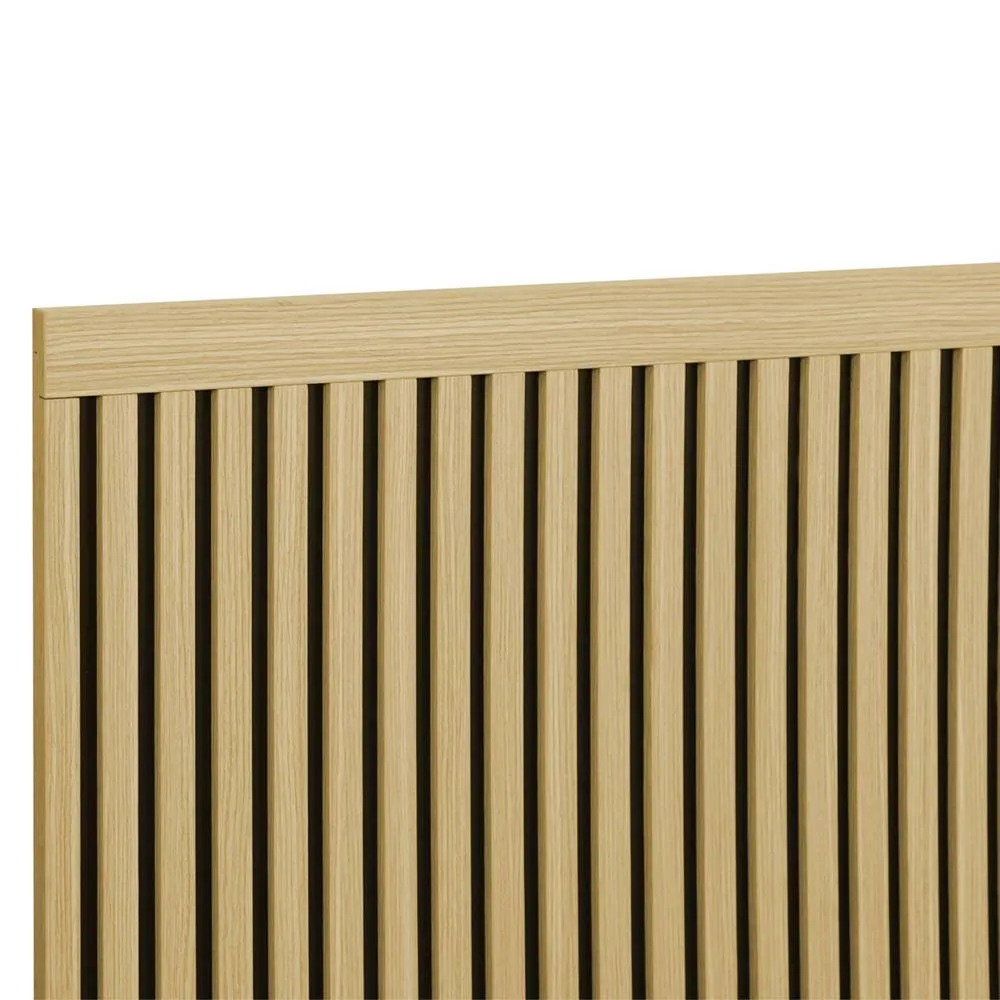 sweeek Headboard with decorative wood slats 160cm in Beige 3