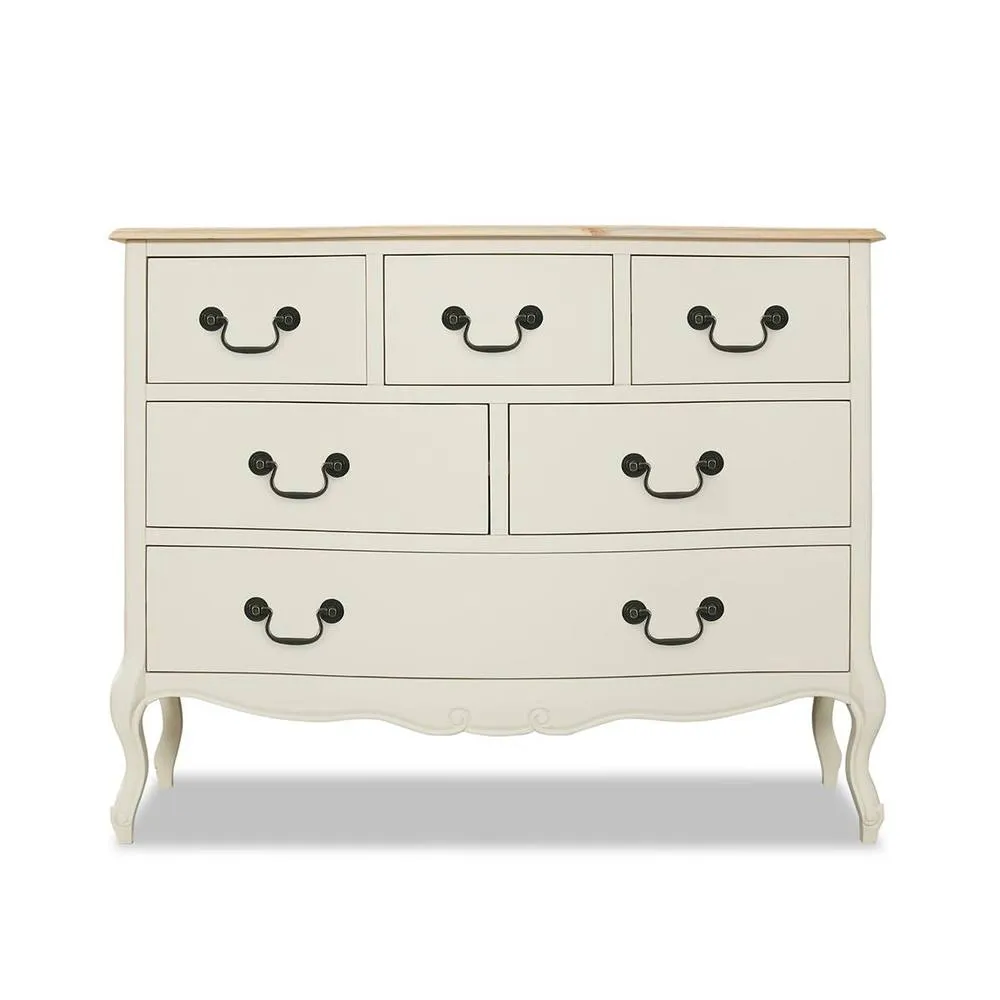 Statement Furniture Juliette Vintage Chic 6 Drawer Chest of Drawers in Ivory 5