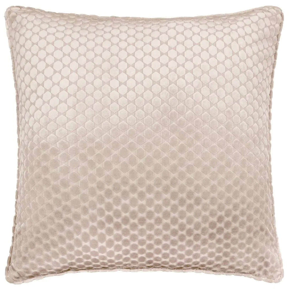 Paoletti Neptune Velvet Cushion in Beige 2