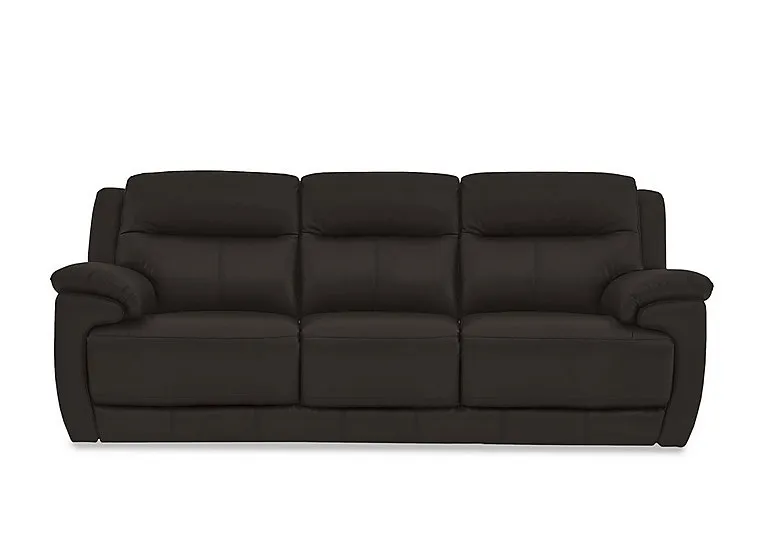 Touch 3 Seater Leather Sofa - Dark Chocolate