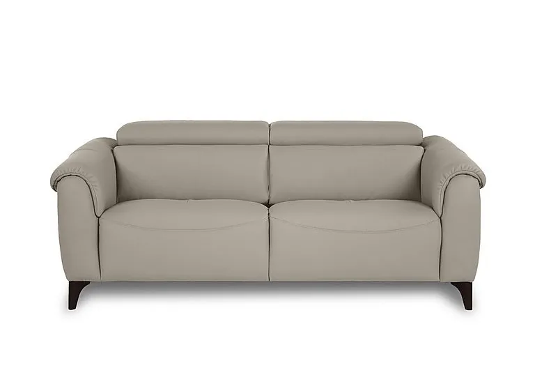 Nicole 3 Seater Leather Recliner Sofa with Headrests and Power Lumbar