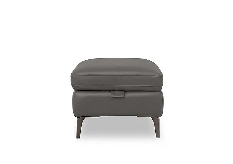 Morgan Leather Storage Footstool