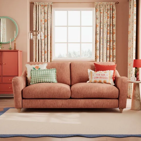 Hattie Slub Faux Linen 3 Seater Sofa 1