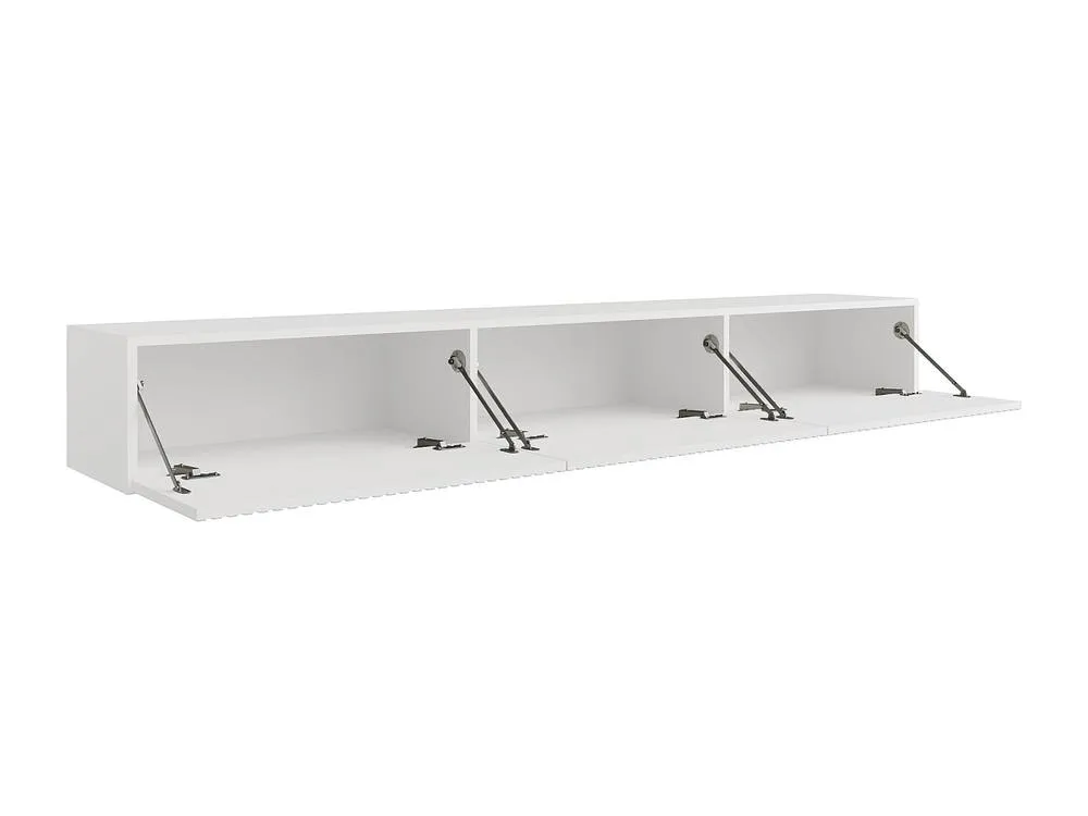 Vente-unique Wall - Mounted TV Unit With 3 Doors - White - DANTAY 6