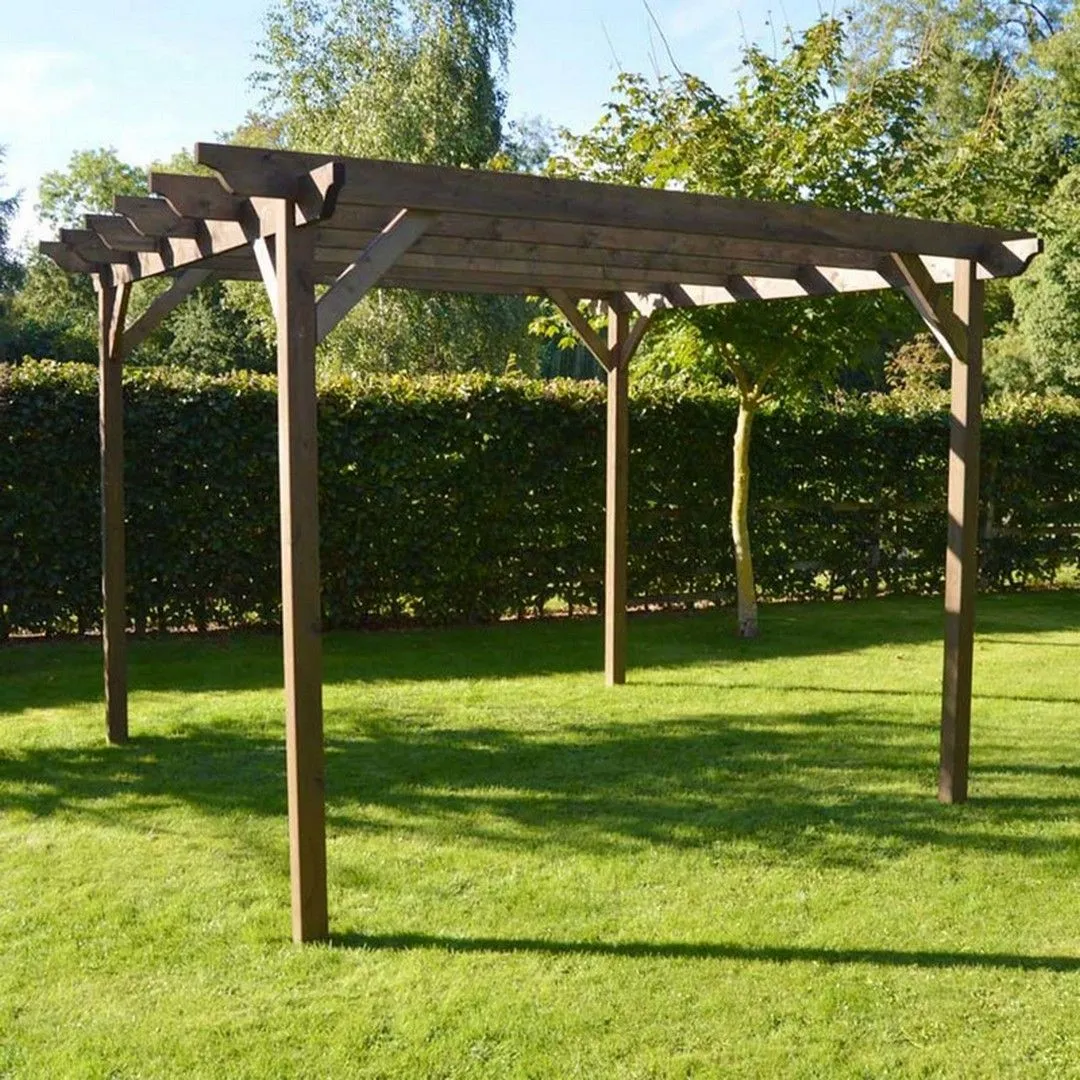 Rutland County Garden Furniture Ltd Garden Pergola - Wood - L180 x W240 x H270 cm - Rustic Brown 2
