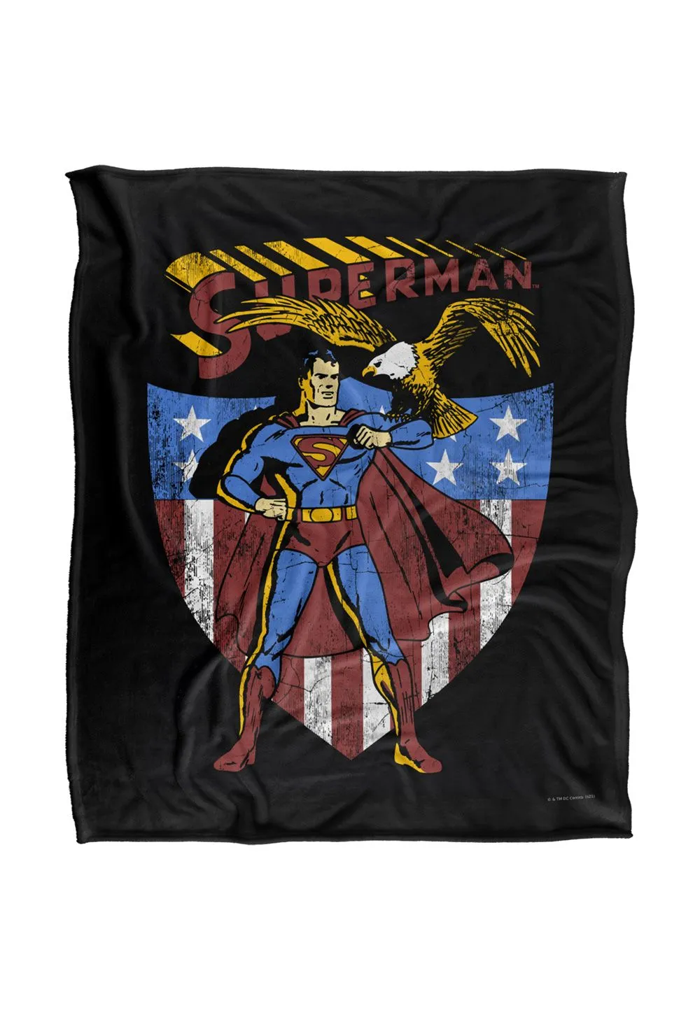 Warner Brothers Superman Superman Officially Licensed Silky Touch Super Soft Throw Blanket 152 x 127 cm in White
