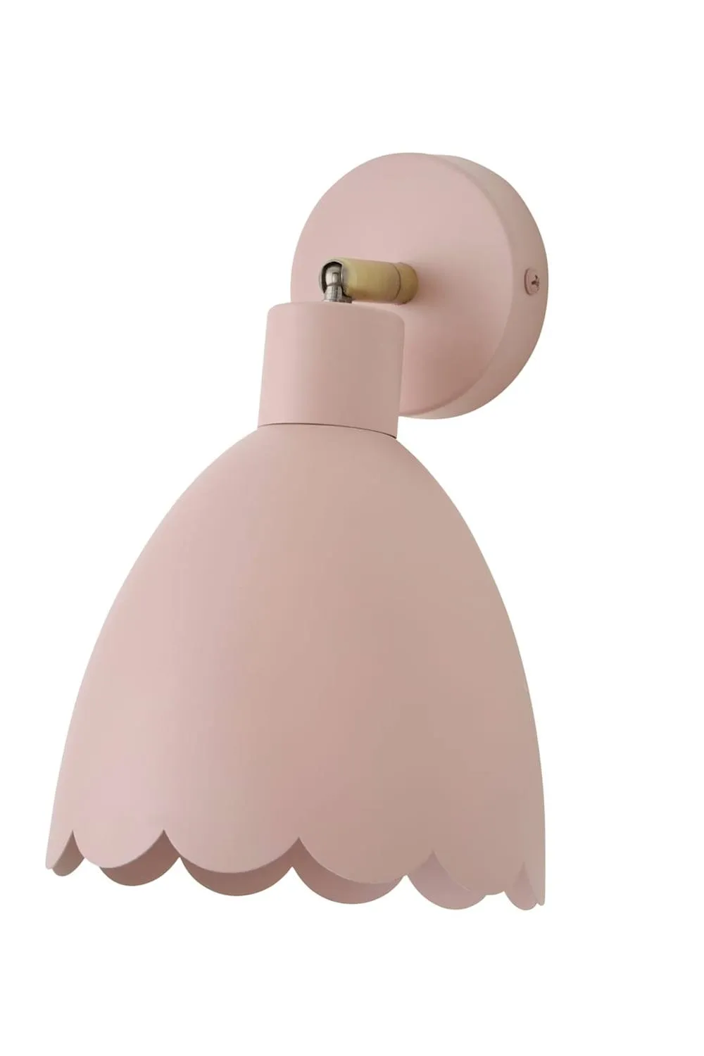 ValueLights Millie Flower Style Scallop Adjustable Wall Light in Pale Pink 6