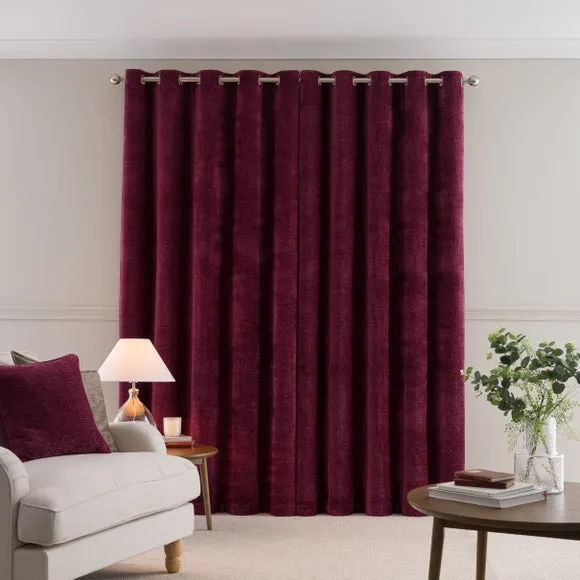Alayna Chenille Eyelet Curtains (Blackout Available) 4