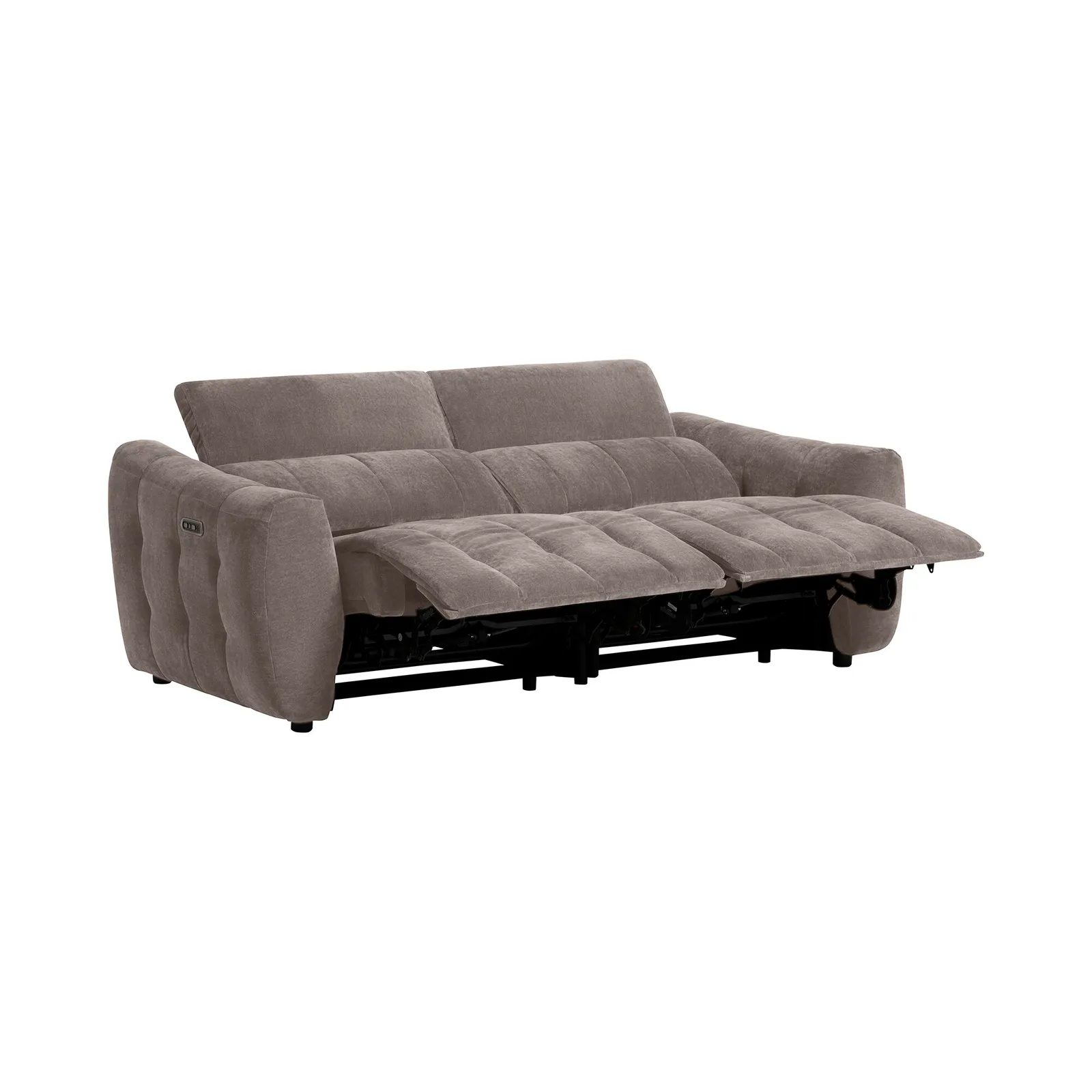 Montgomery 2.5 Power Seater & Headrest Recliner Sofa, Grey Fabric | Barker & Stonehouse 6