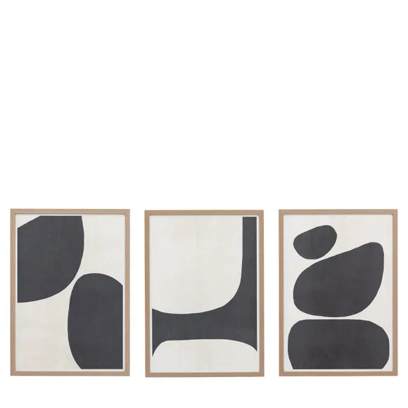 Cedar & Sage Set of 3 Pebble Collection Framed Prints 6