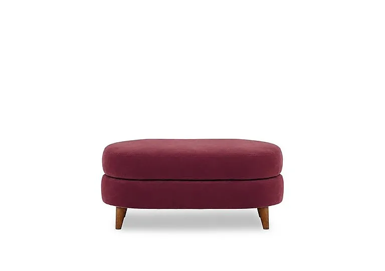 Erin Fabric Oval Footstool - Living Room Furniture - In Time for Christmas