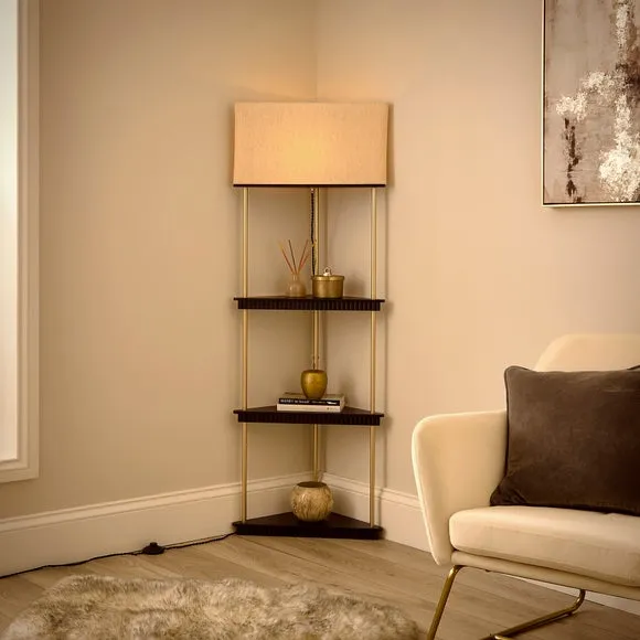 Georgi Shelved Corner Floor Lamp 2