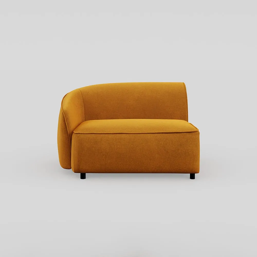 Heal's Aurelie Corner Module LHF Smart Luxe Velvet Cognac