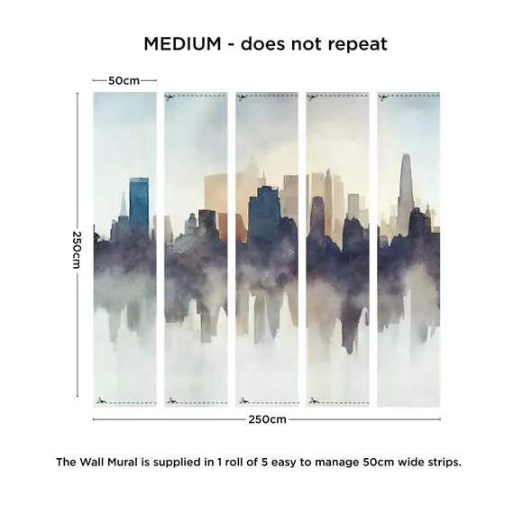 Abstract Cityscape Wall Mural 3