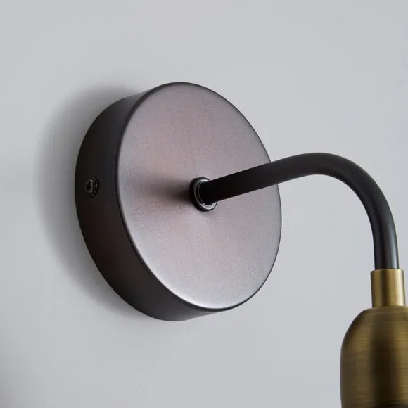 Marsden Antique Brass Industrial Wall Light 3