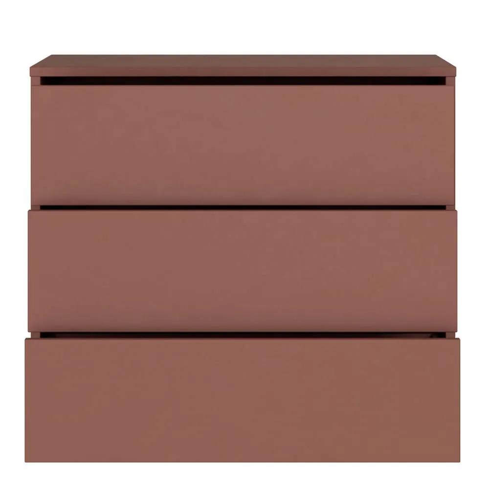 Furniture To Go Alice Springs 3 Drawer Chest with Push-Open Drawers in Terracotta 6