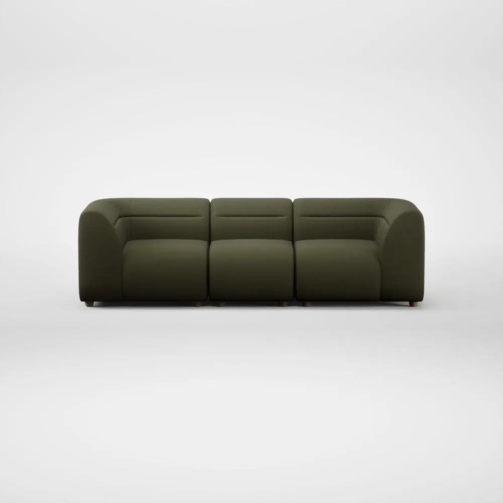 Heal's Lilli 3 Seater Sofa Smart Cotton Linen Myrtle Natural Feet 2