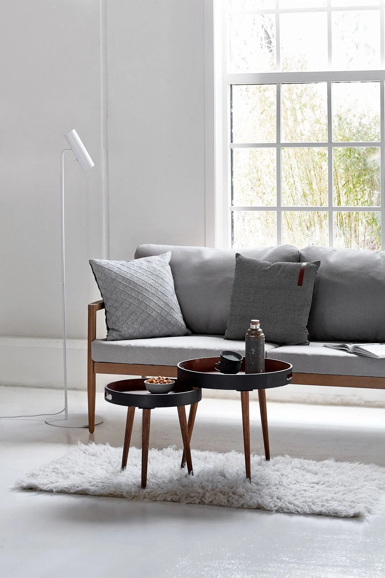 Nordlux Mib Floor Lamp White Metal Livingroom GU10 Switch 2