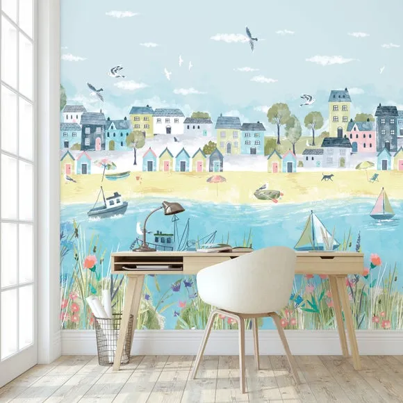 Coastal Town Wall Mural 3