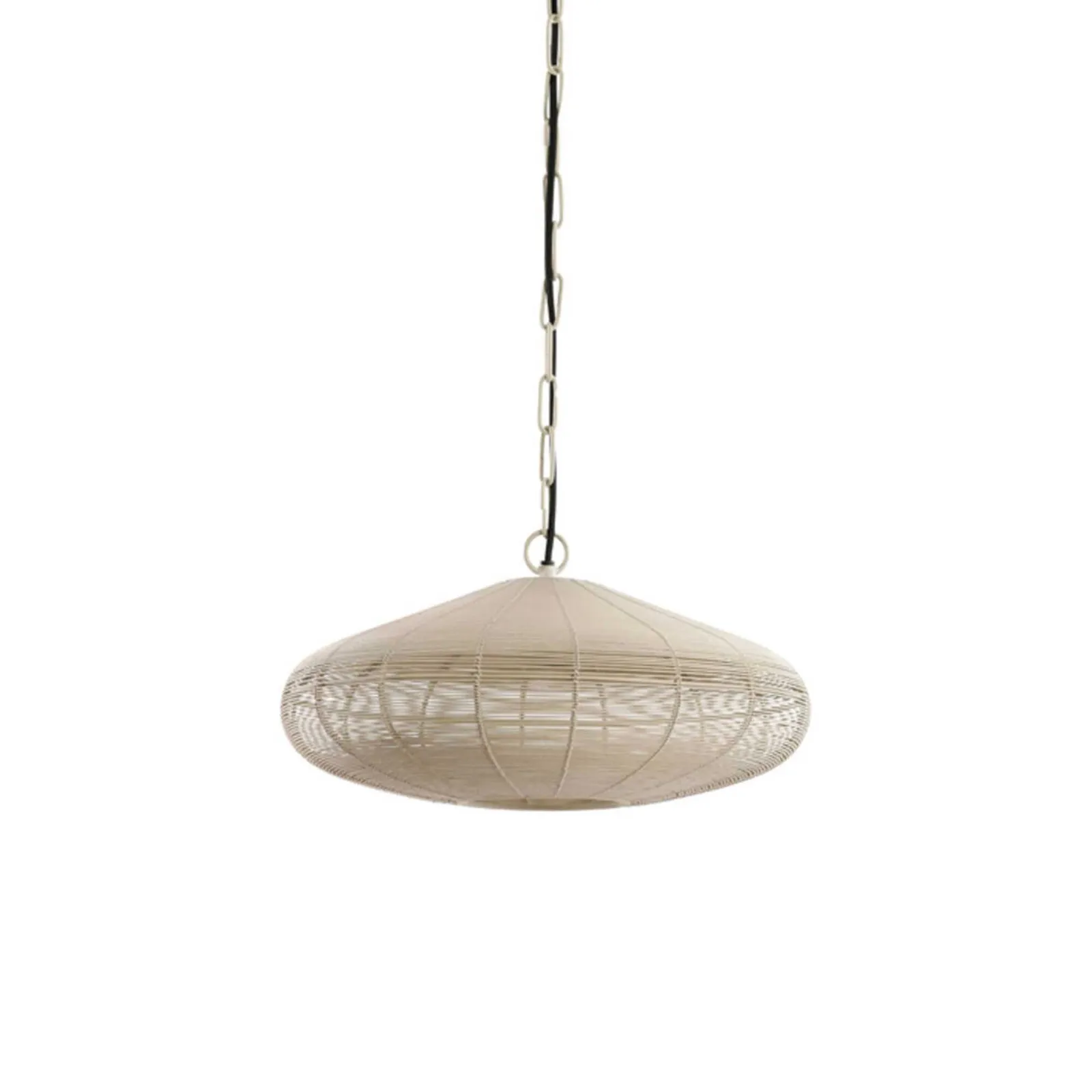 Cream Round Wired Pendant Light Metal | Barker & Stonehouse