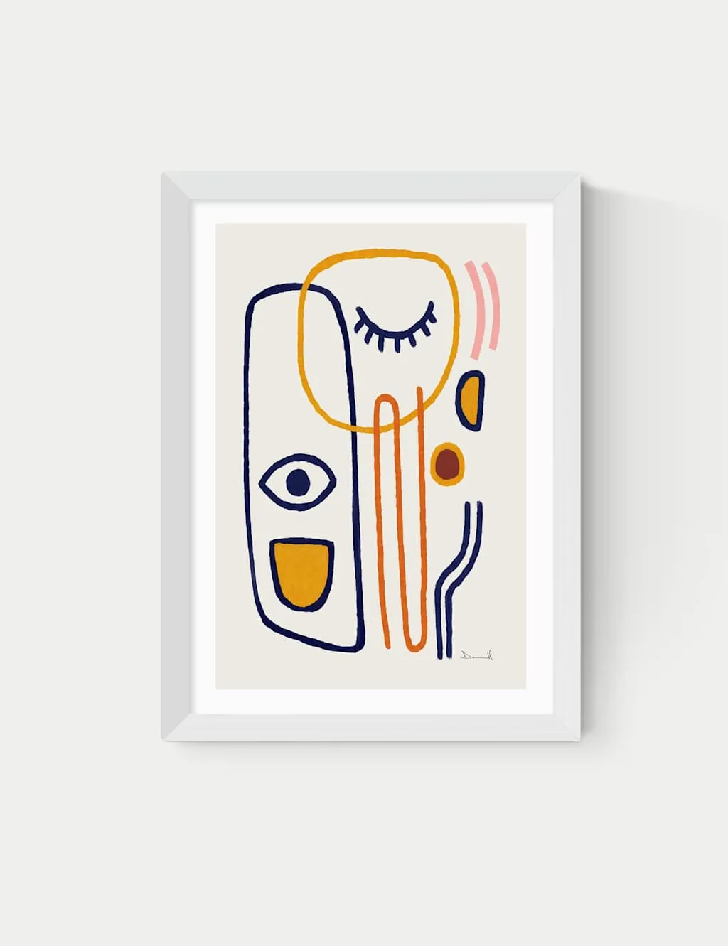 East End Prints Feel Good Framed Art White