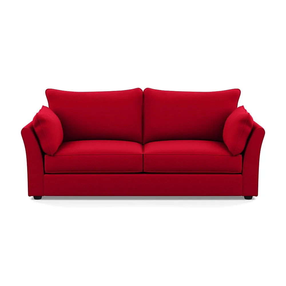 Heal's Tailor 4 Seater Sofa Melton Wool Red Oxide Black Feet 1
