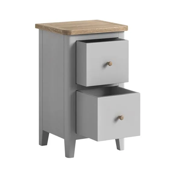 Bromley II 2 Drawer Slim Bedside Table 6