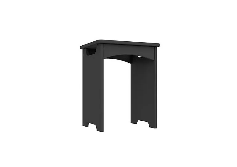 Euston Dressing Table Stool - Grey Oak/Graphite Gloss
