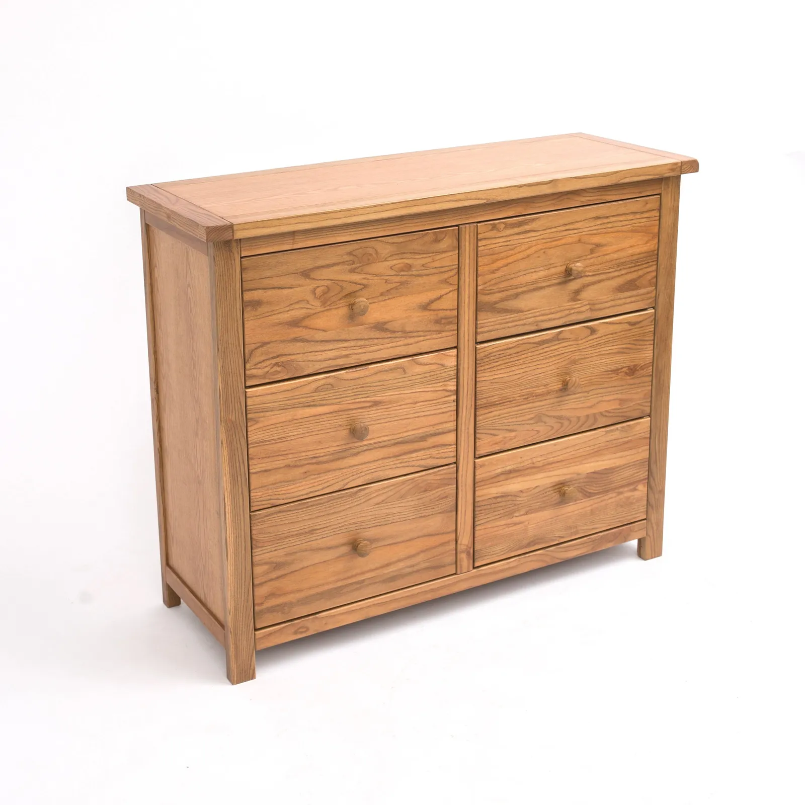 Cabinet Bits Trivento 6 Drawer Chest of Drawers Wood Knob in Natural 3