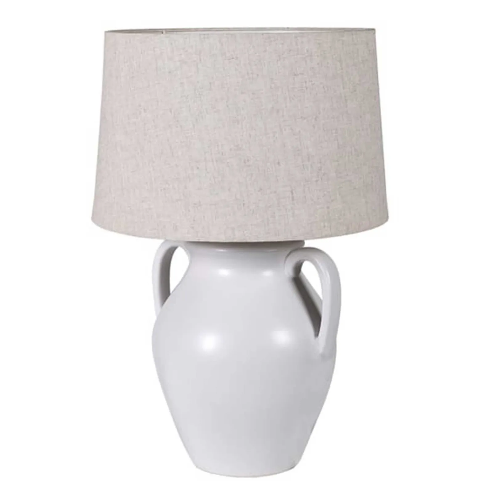 Ceramic Handled Table Lamp, Neutral | Barker & Stonehouse