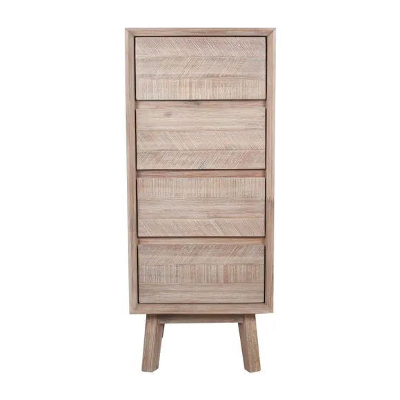 Pacific Kalmar 4 Drawer Chest, Natural Acacia 2