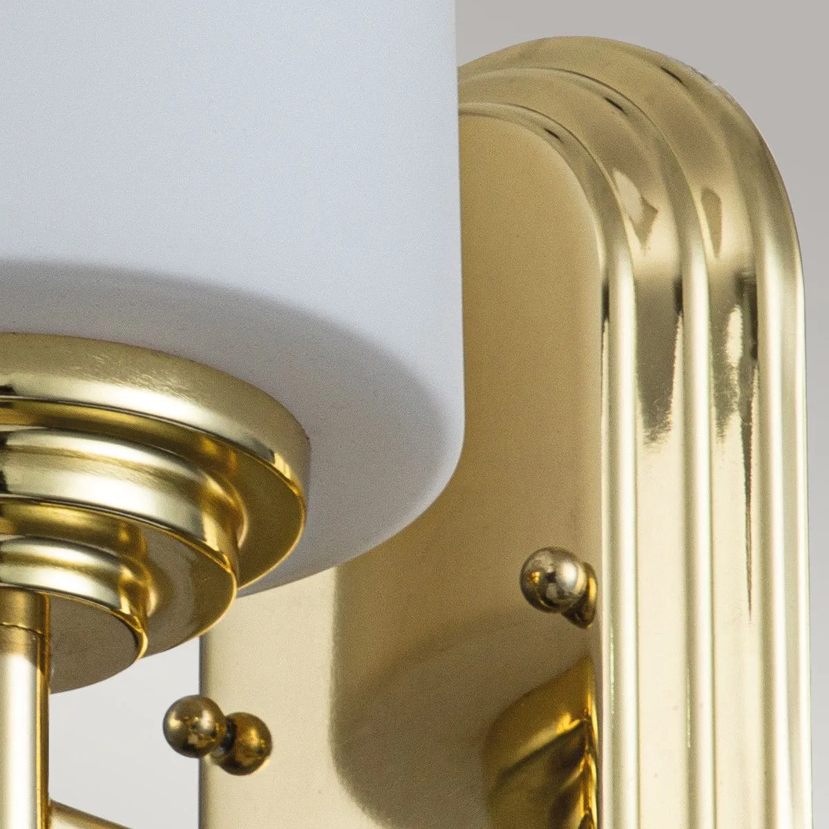 Netlighting Feiss Malibu Wall Lamp Polished Brass IP44 in Yellow 4