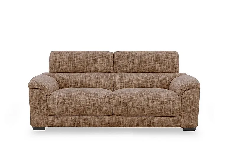 Nova Fabric 3 Seater Sofa - Light Brown