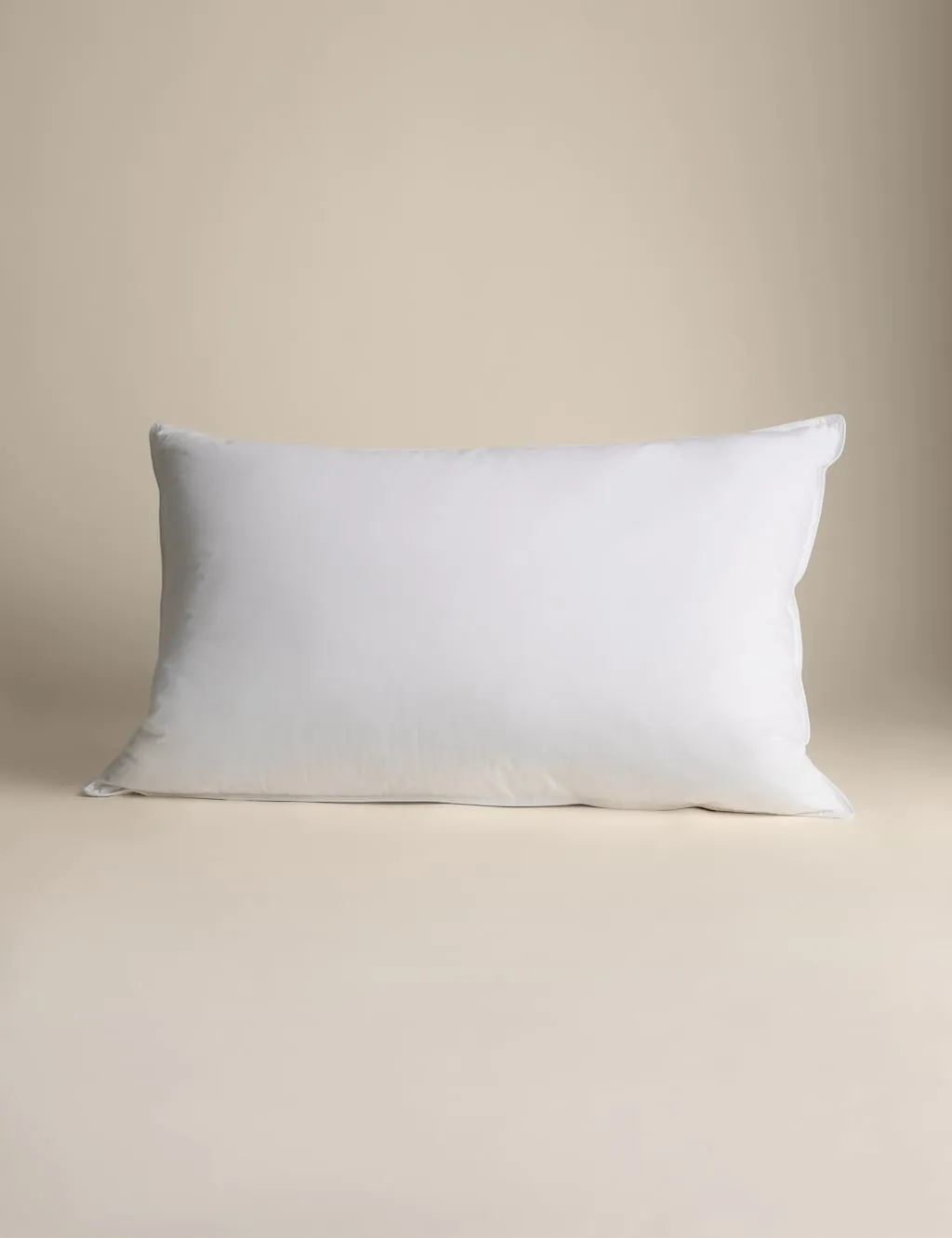 M&S Luxury White Duck Down Medium Pillow White
