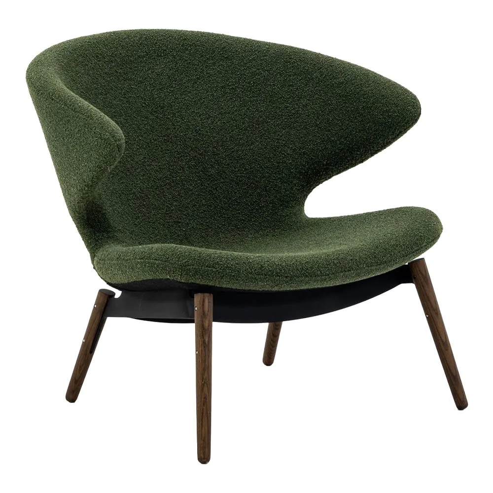 Case Ella Lounge Chair in Walnut and Boucle Moss 2