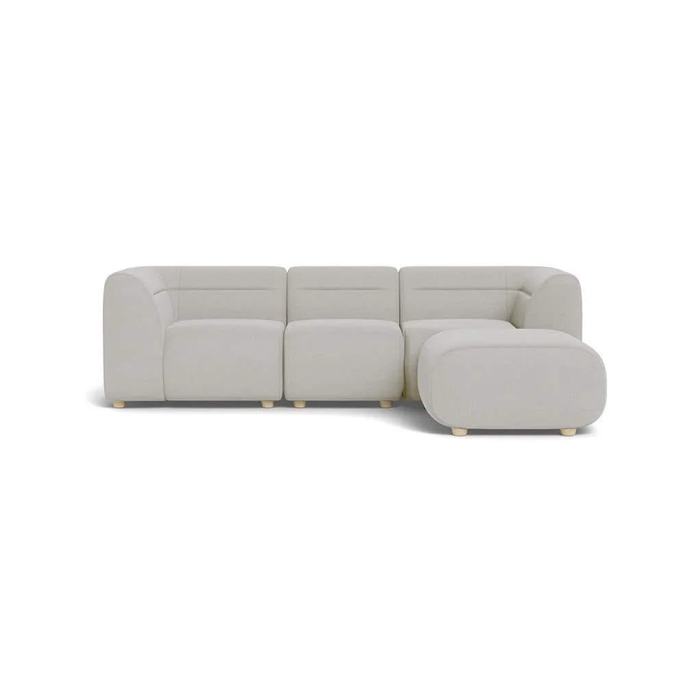 Heal's Lilli Right Hand Facing Corner Sofa Capelo Linen-Cotton Sea Salt Natural Beech Feet 1