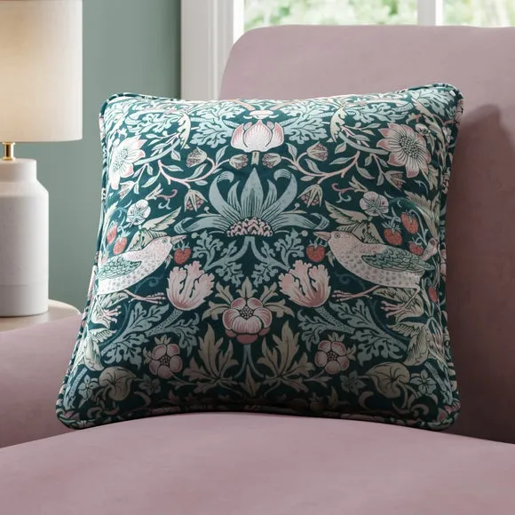 Strawberry Thief Velvet Made to Order Cushion Cover 1