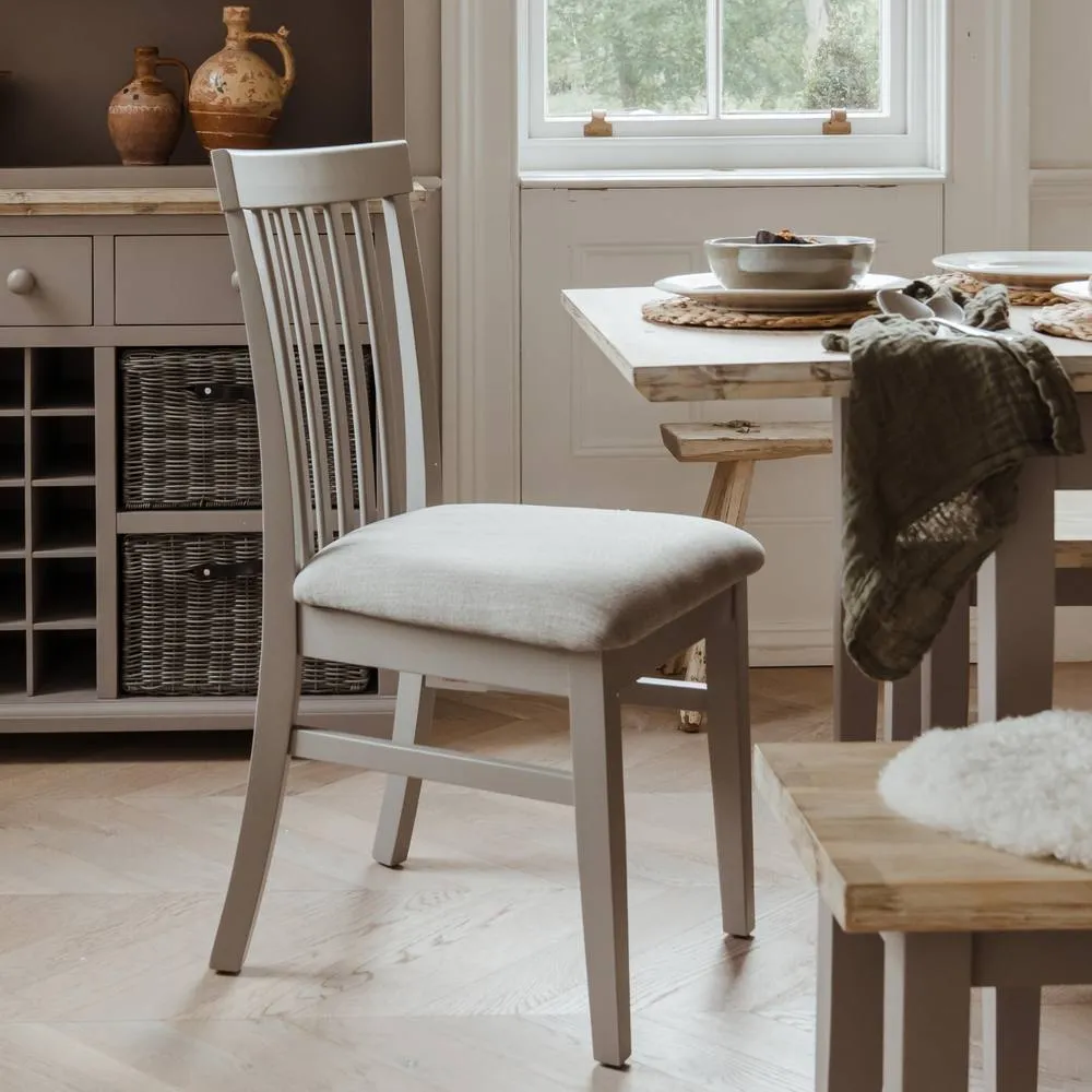 Statement Furniture Florence Highback Upholstered Chairs Set of 4 in Light Grey 2