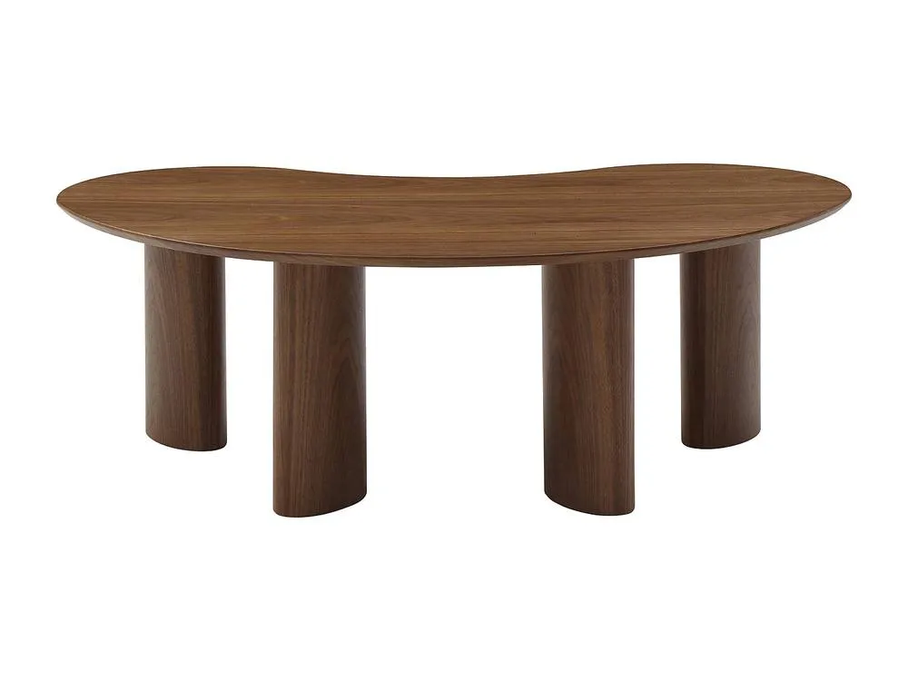 Vente-unique Walnut Veneer Coffee Table - Dark Natural - CALYNOR 5