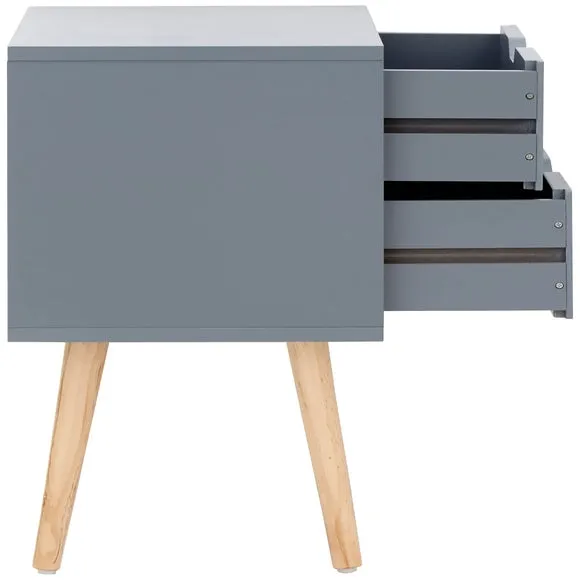 Nyborg 2 Drawer Bedside Table 6
