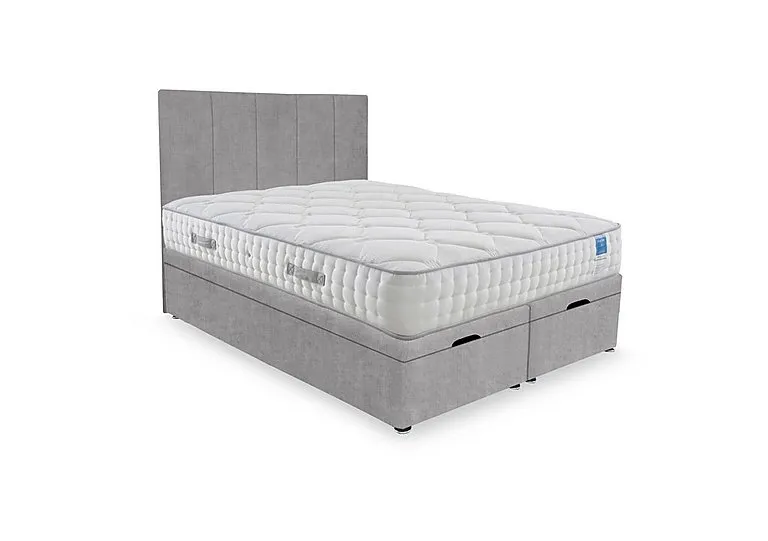 Memory Luxe End Lift Ottoman Divan Set - King Size - Lace Dolphin