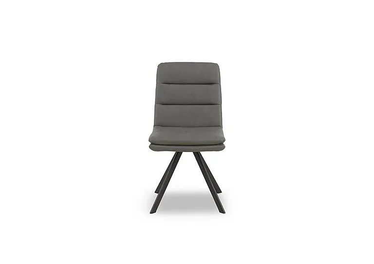 Njord Faux Leather Swivel Dining Chair - Grey