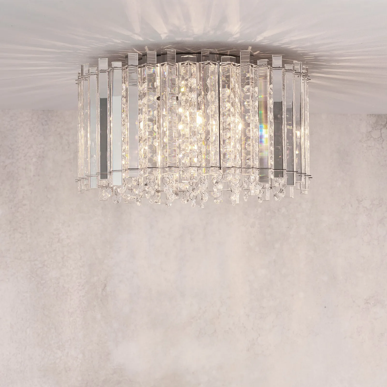 Vogue Crystal Blessing 4 Light Flush Ceiling Light