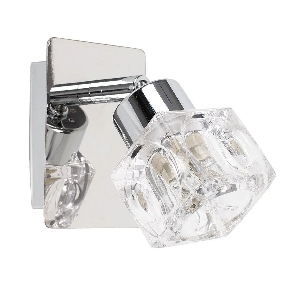 ValueLights Ritz Spotlight Silver Indoor Wall Spotlight