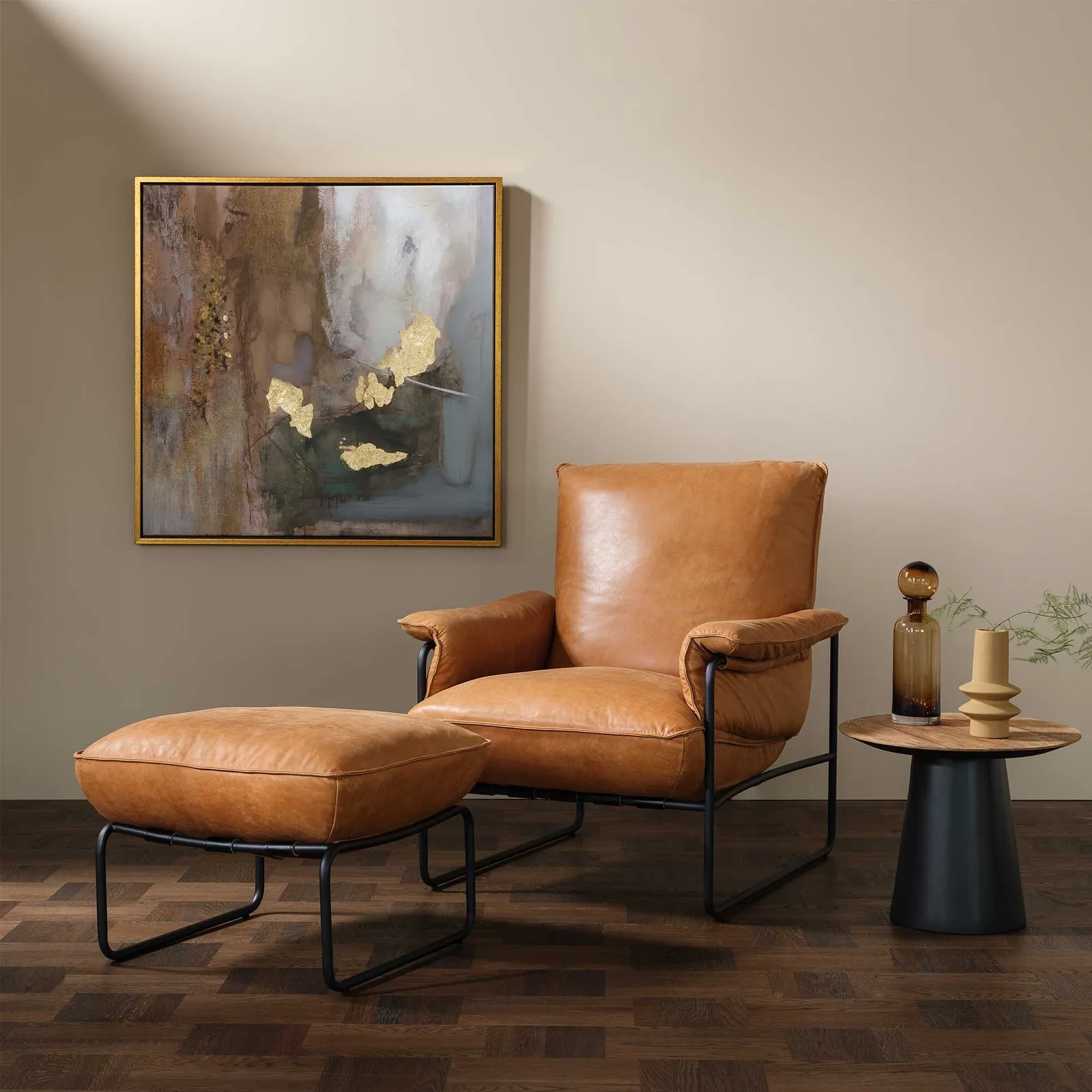 Vinci Stool, Brown Leather | Barker & Stonehouse 2