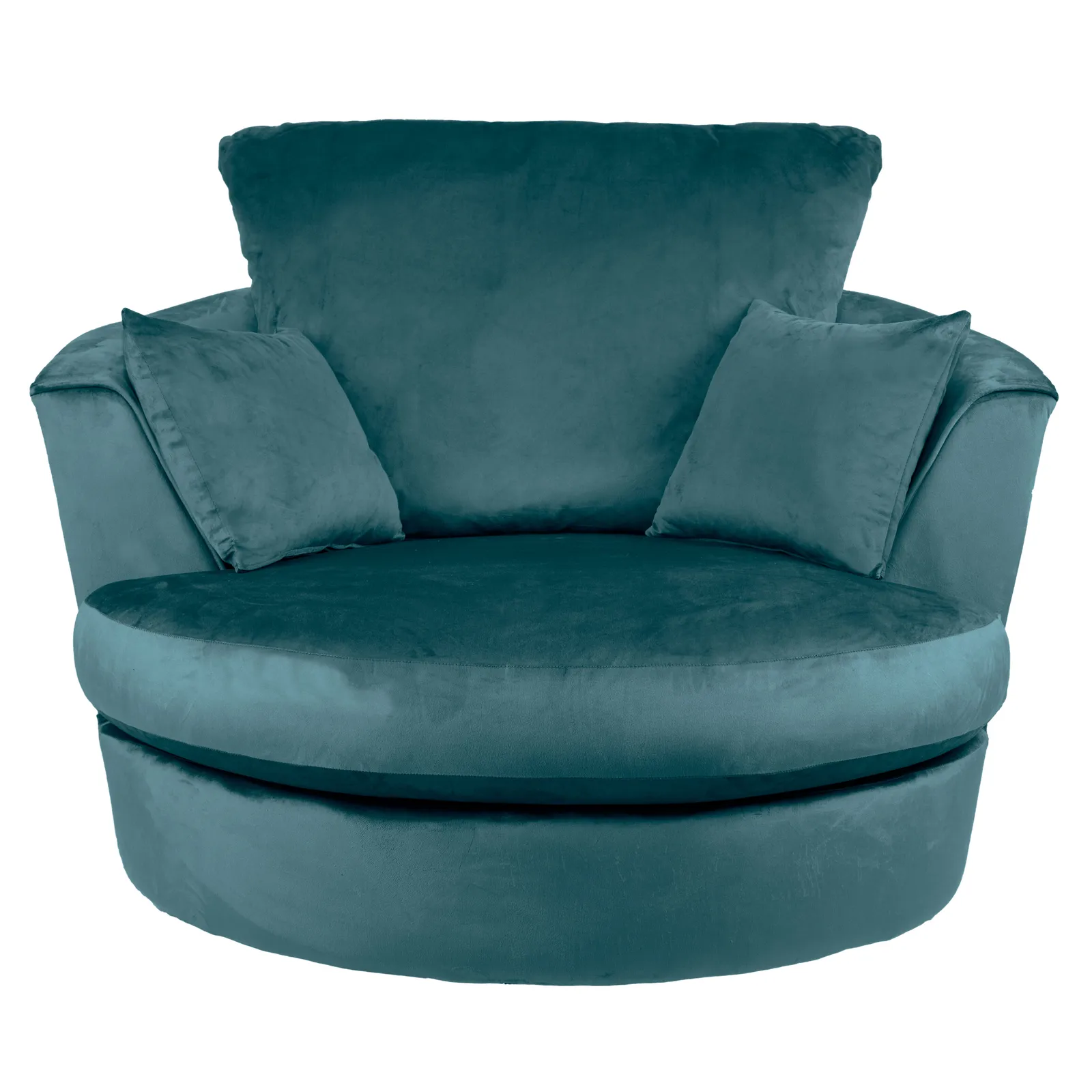 Blake Velvet Swivel Chair Blue