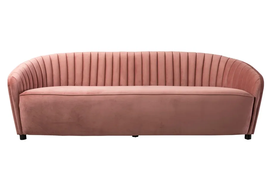 Alice Three Seat Sofa - Blush Pink
