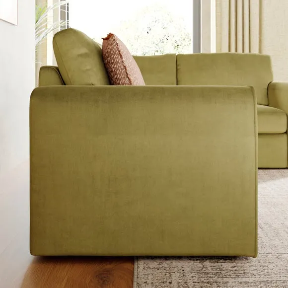 Abel Matte Velvet Corner Sofa 3